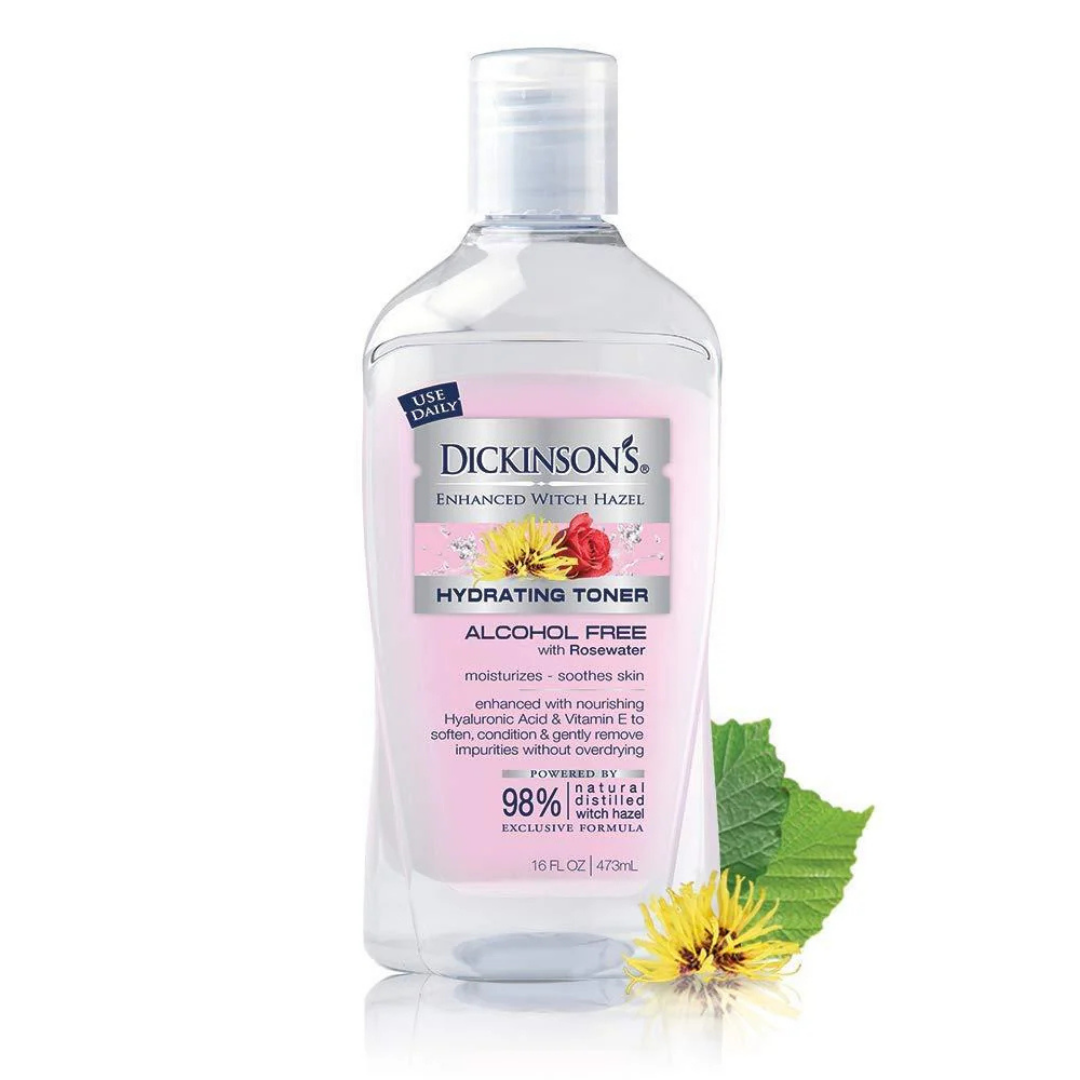 Dickinson’s Witch Hazel Hydrating Toner 16oz alcohol free with rosewater
