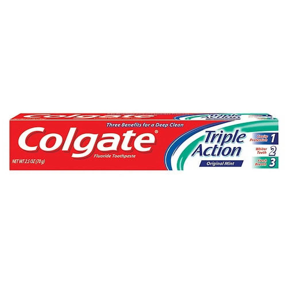 Colgate Triple Action Toothpaste, Original Mint (2.5oz)