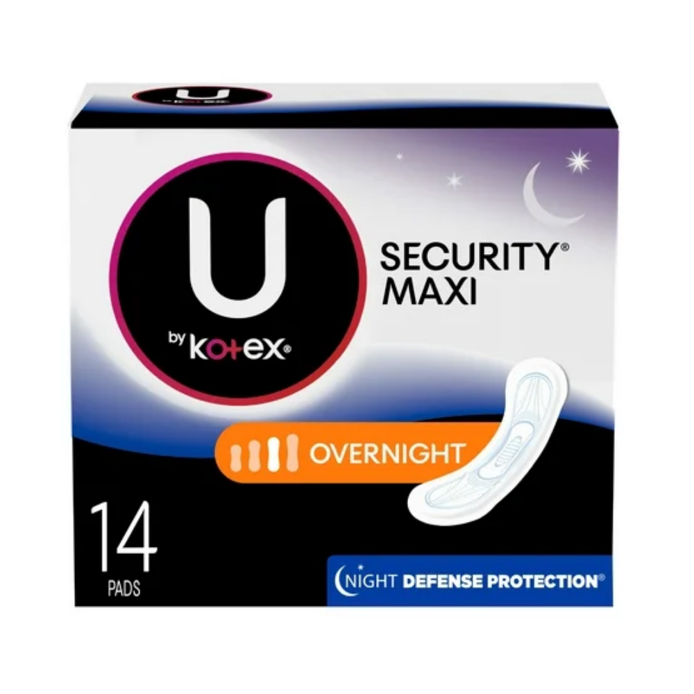 U by Kotex Security Maxi Pads Overnight (14ct)