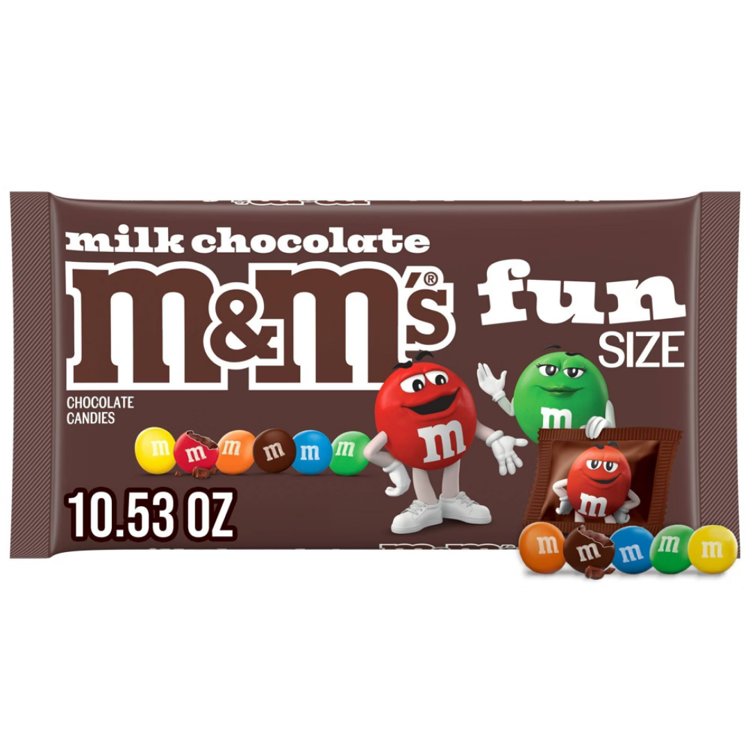 M&M's Milk Chocolate Fun Size Candy Bags 10.53oz chocolate leche