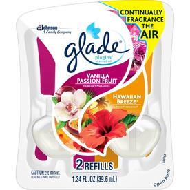 Glade PlugIns Scented Oil 2 Refills Air Freshener Hawaiian Breeze® & Vanilla Passion Fruit Essential Oil Infused Wall Plug…