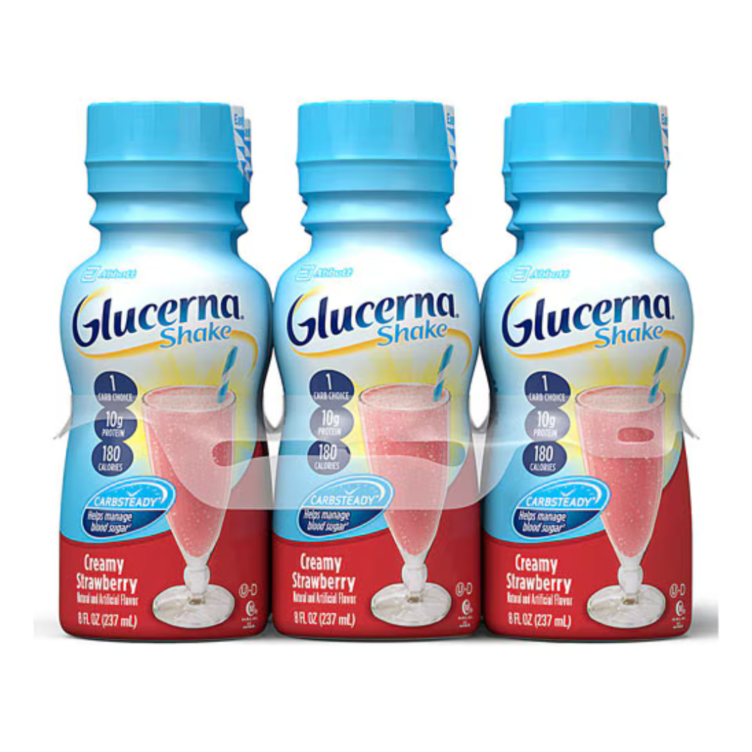 Bebida nutricional GLUCERNA fresa 6 pack