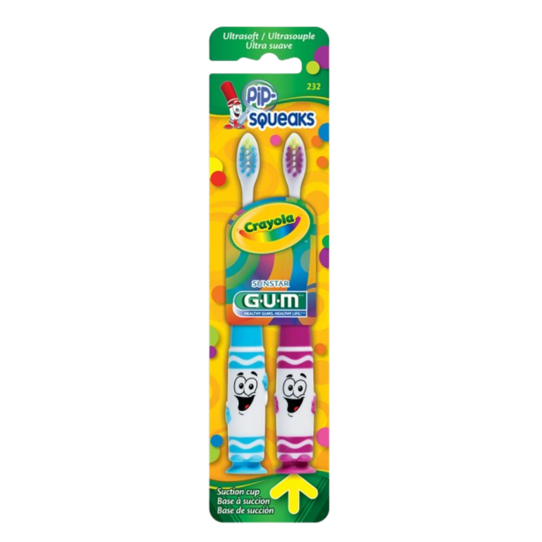 Cepillos dentales GUM Crayola Twin Pack para niños