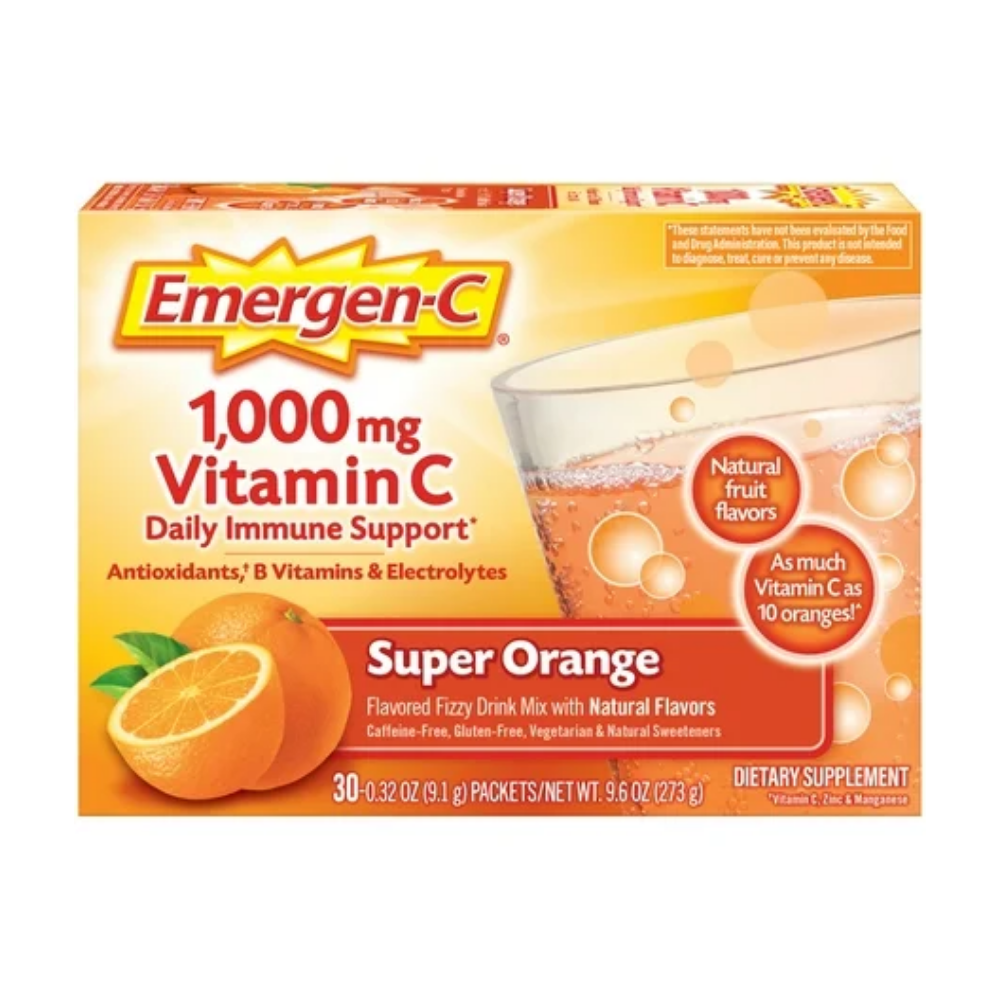 Emergen-C Daily Immune Support Vitamin C Super Orange (1000mg 30ct)