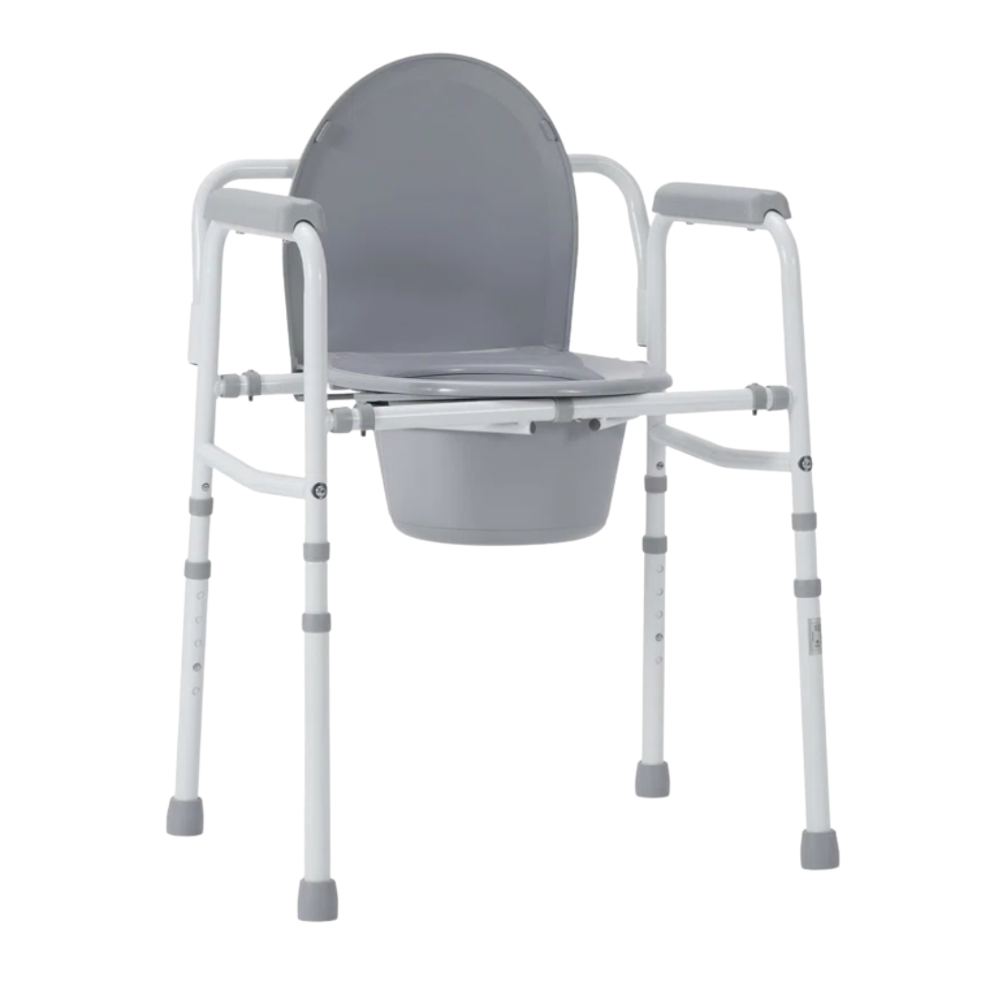 Silla de baño portátil 3 en 1 resistente y práctica