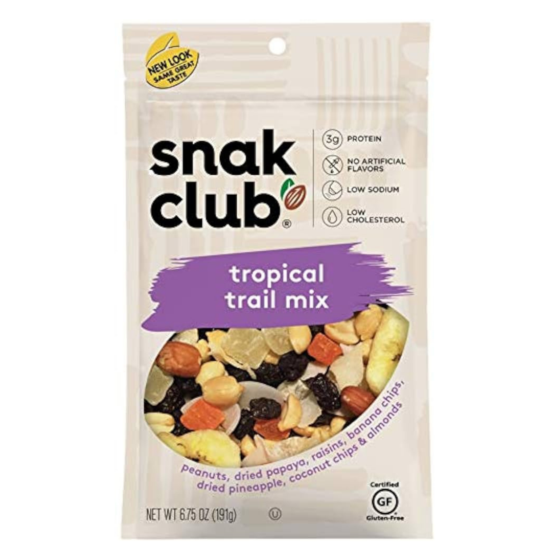 Snack Club Tropical Trail Mix Exotic Snack 2.75oz mezcla tropical