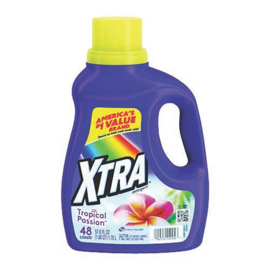 XTRA Tropical Passion Liquid Laundry Detergent 57.6oz detergente ropa