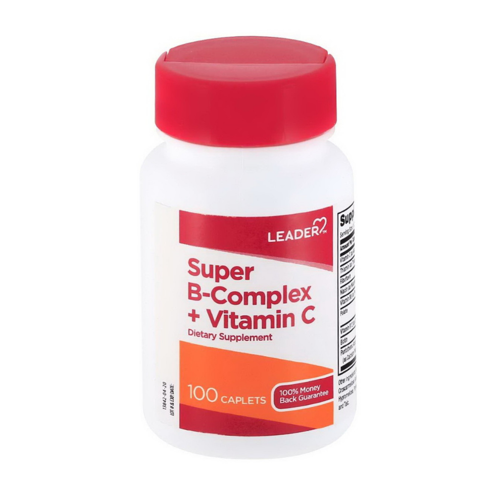 Leader Super B-Complex + Vitamin C Supplement (100ct)