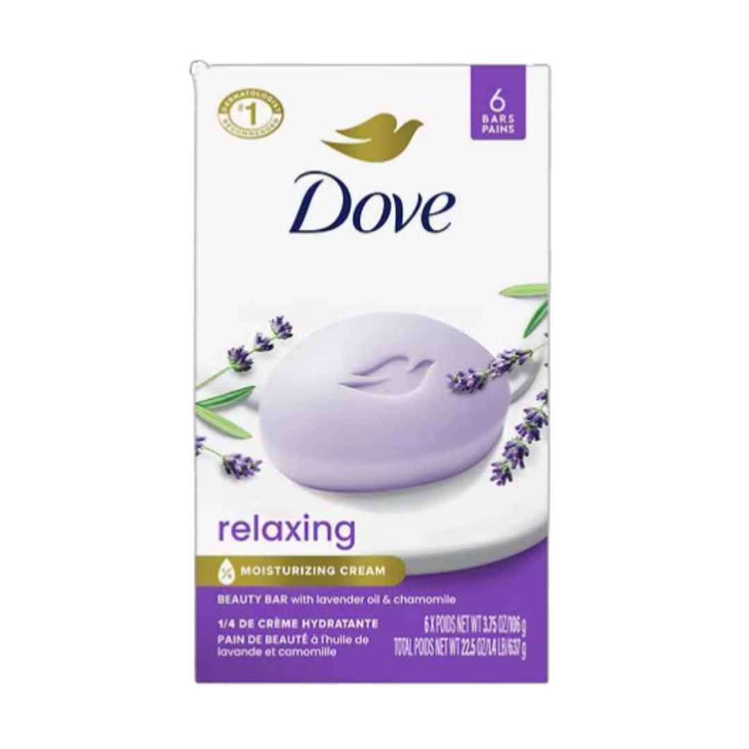 Dove Relaxing Jabón de Barra Lavanda y Manzanilla pack de 6