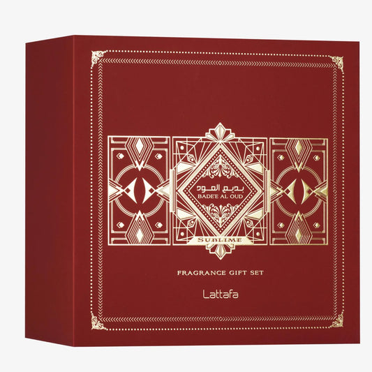 Lattafa Bade’e Al Oud Sublime – Set de regalo unisex, 3 piezas