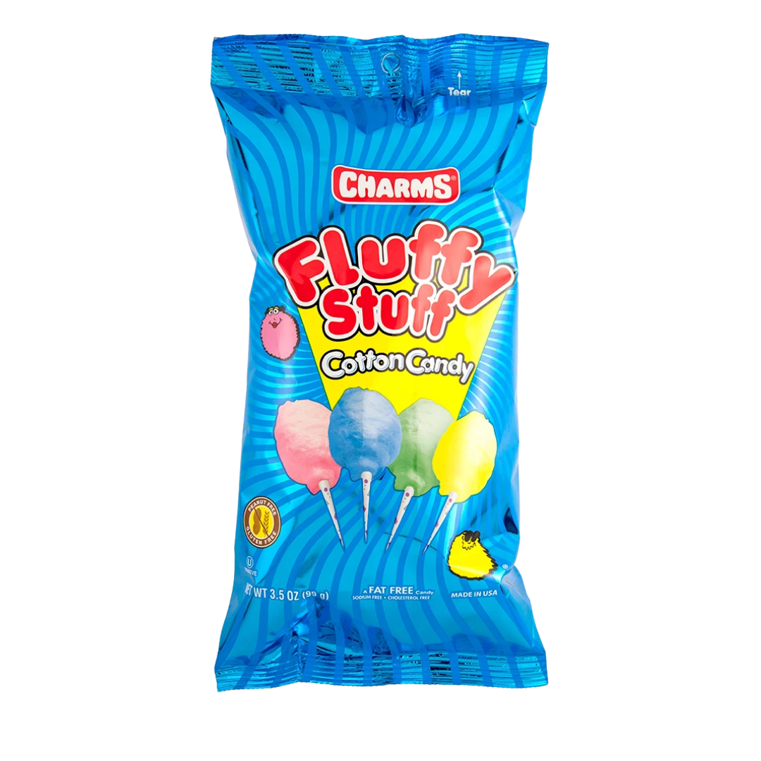Charms Fluffy Stuff Cotton Candy 3.5oz algodón de azúcar dulce