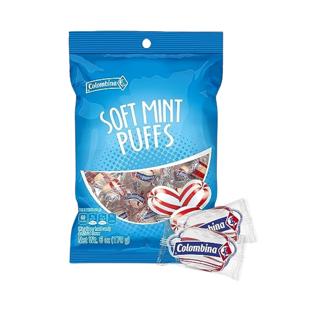 Colombina Soft Mint Puffs 6oz caramelos de menta suaves