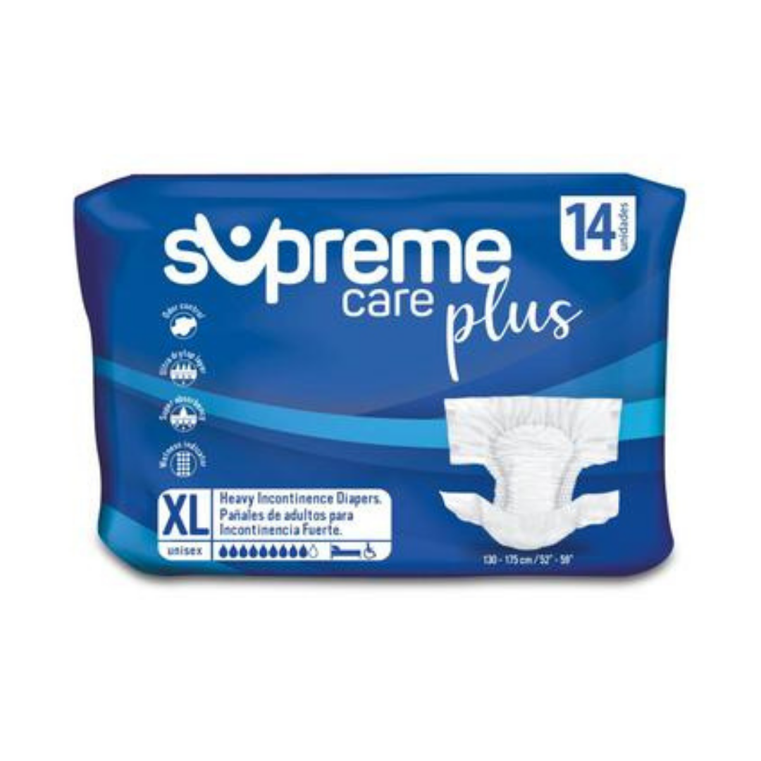 Pañales para adulto Supreme Care Plus talla X-Large 14 unidades