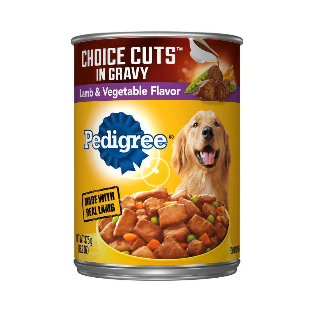 Lata de comida para perro Pedigree Choice Cuts Cordero y Vegetales