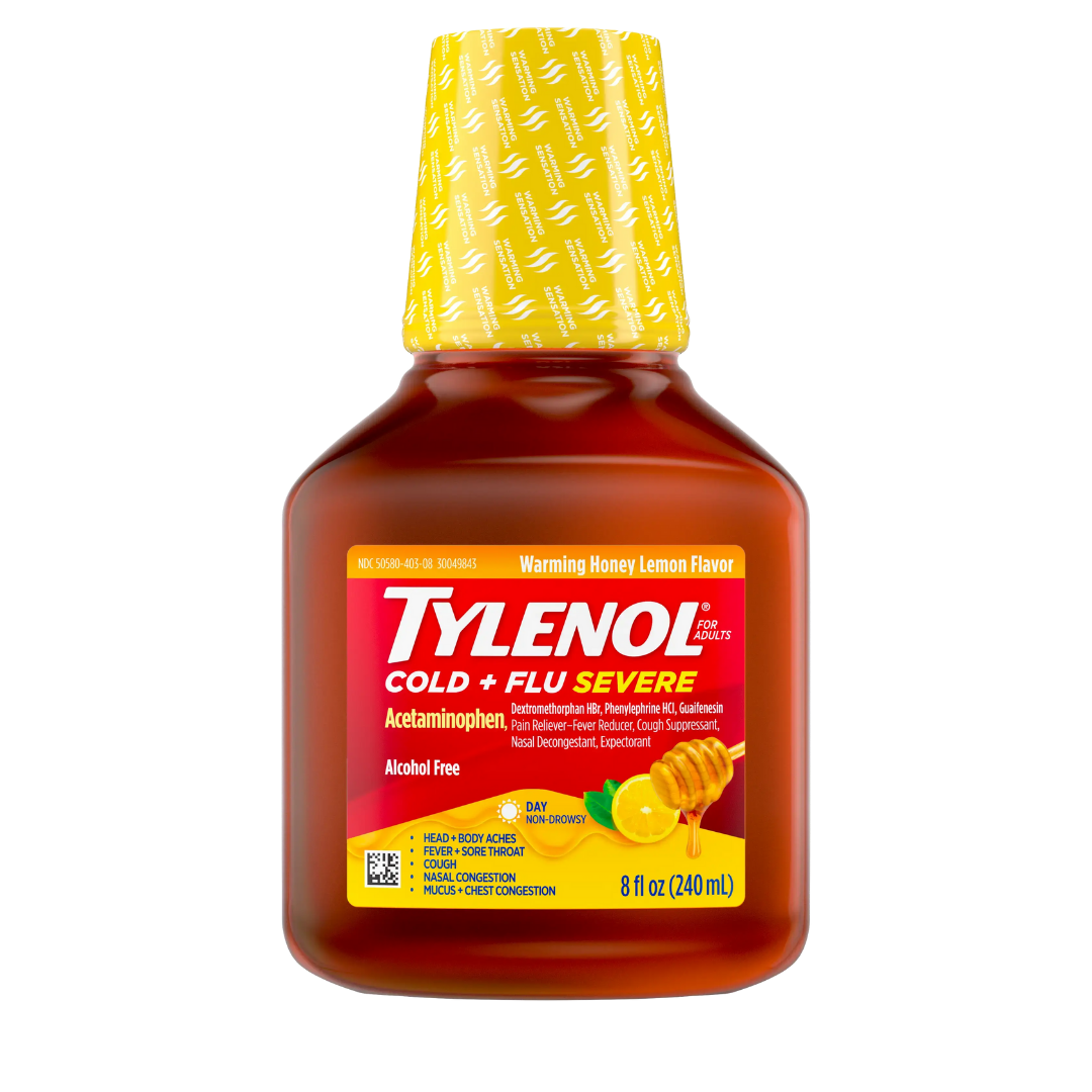 Tylenol Cold & Flu Severe jarabe 8oz alivio completo resfriado