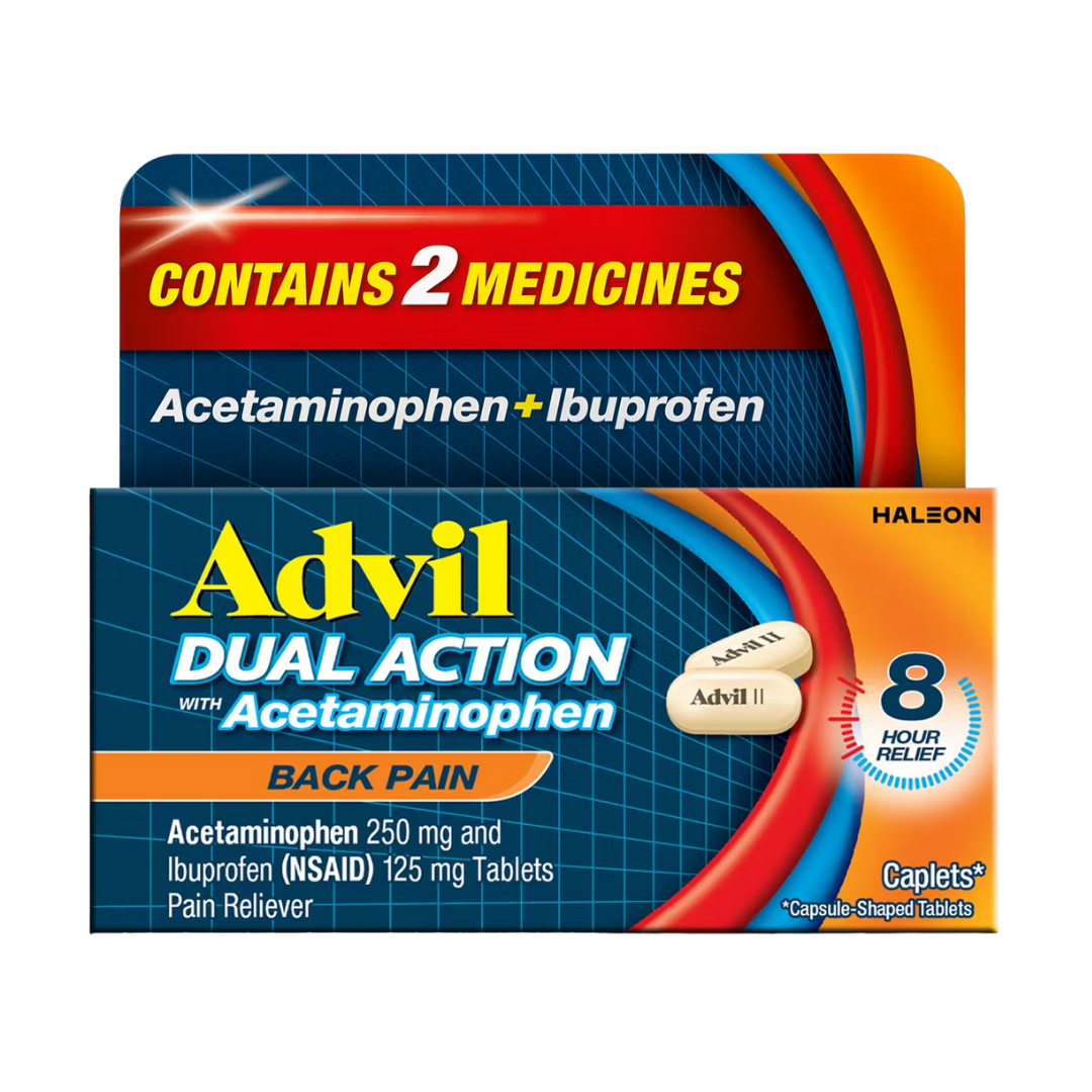 Advil Dual Action 18 cápsulas para dolor de espalda