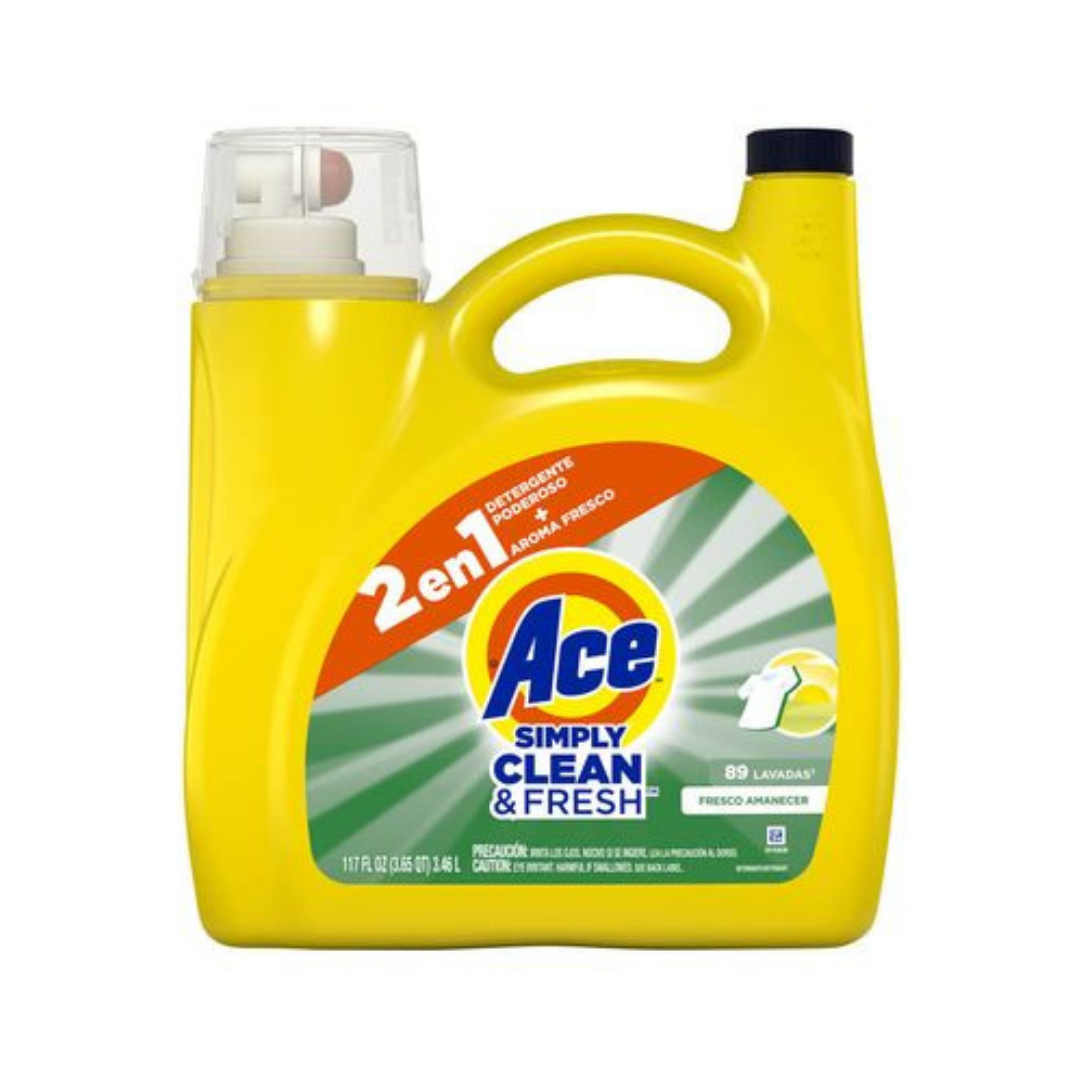 Detergente líquido Ace Simply Clean & Fresh Fresco Amanecer 117oz