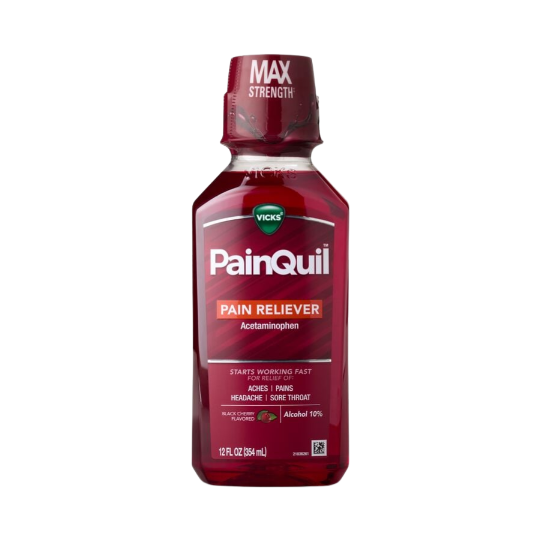Vicks PainQuil Black Cherry alivio dolor liquido acetaminofen 12oz