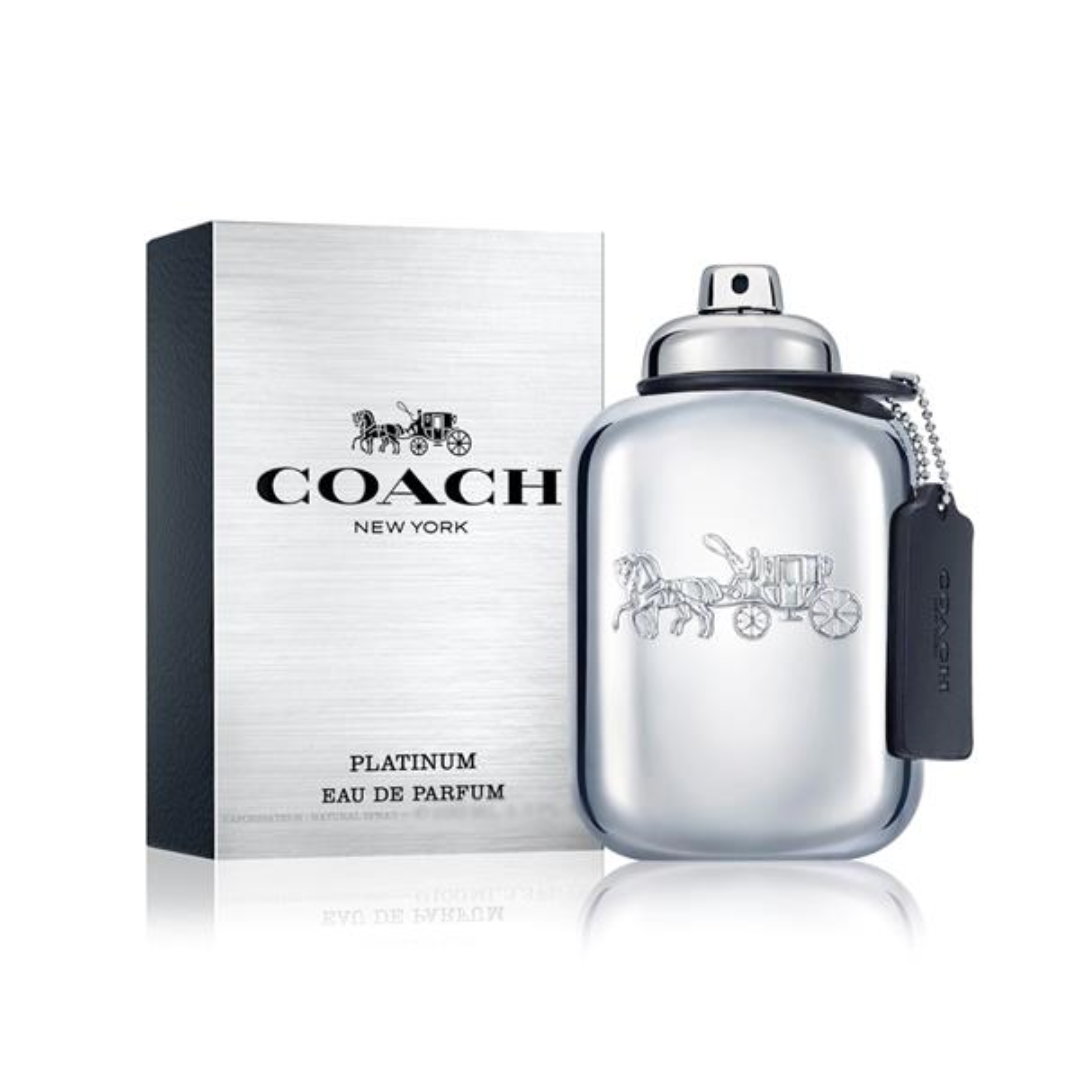 Coach Platinum Eau de Parfum Men 3.3oz – fragancia especiada y amaderada