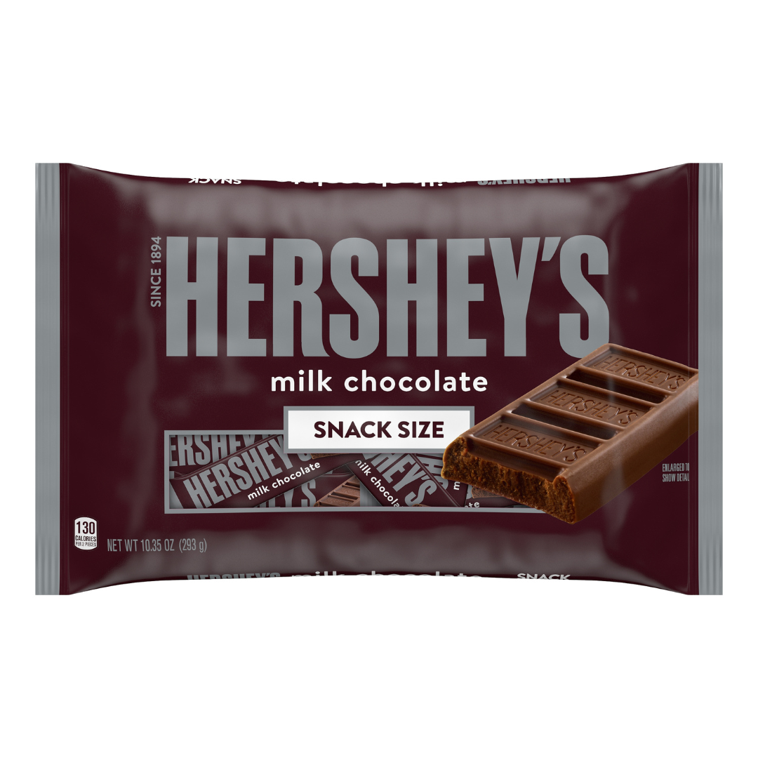 Hershey's Milk Chocolate Snack Size chocolate con leche