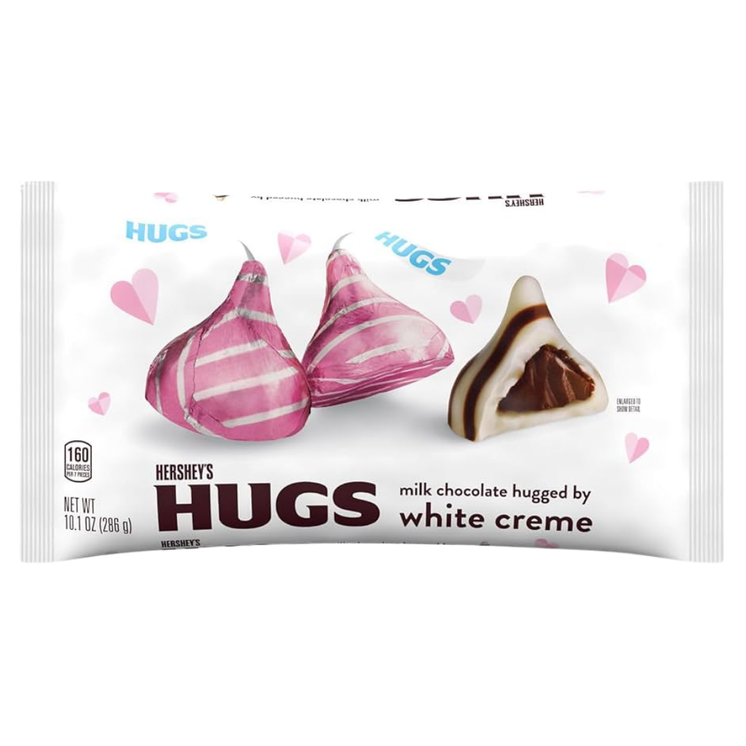 Hershey's Hugs chocolate de leche con crema blanca bolsa 10.1oz.
