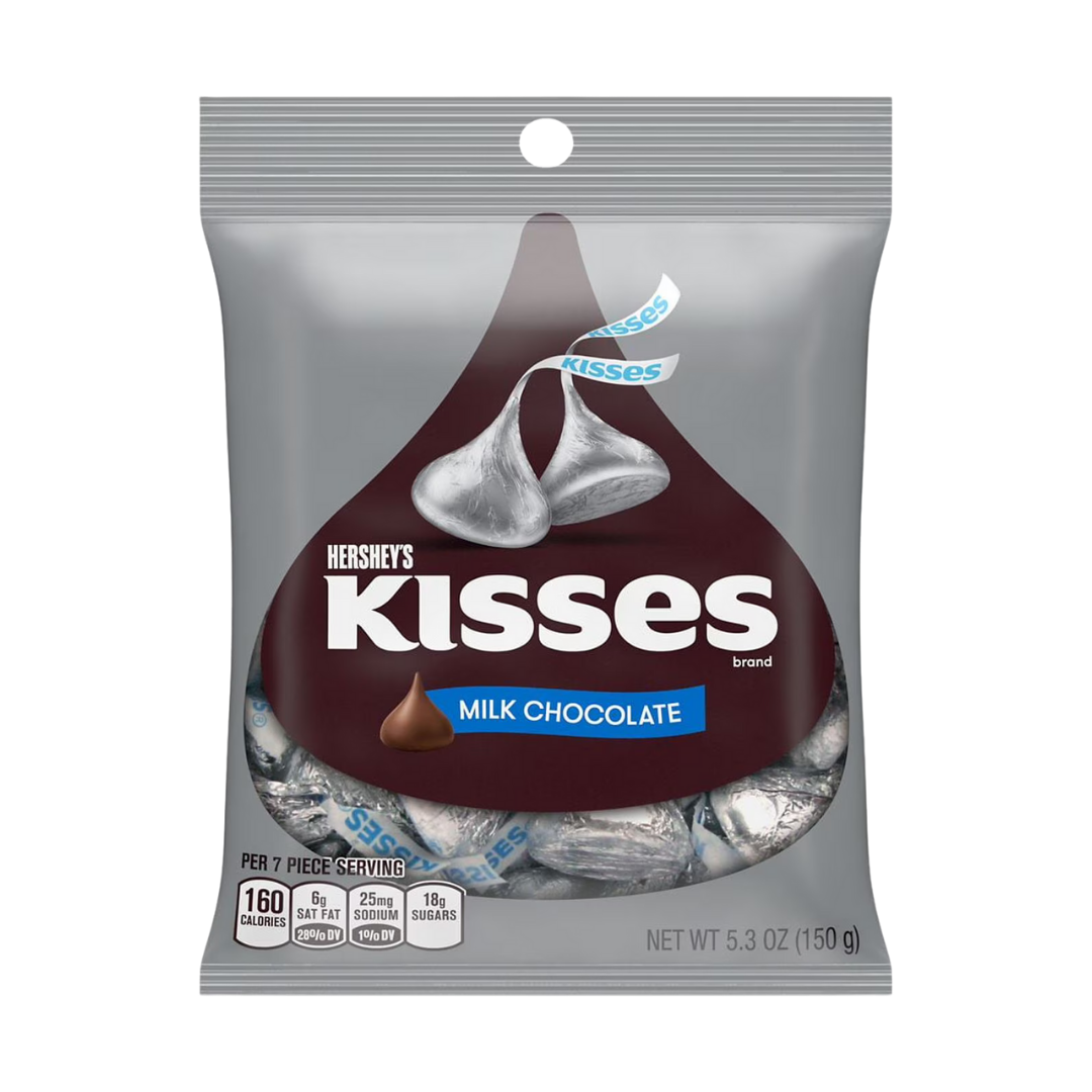Bolsa de Hershey's Kisses clásicos de chocolate de leche 5.3oz.