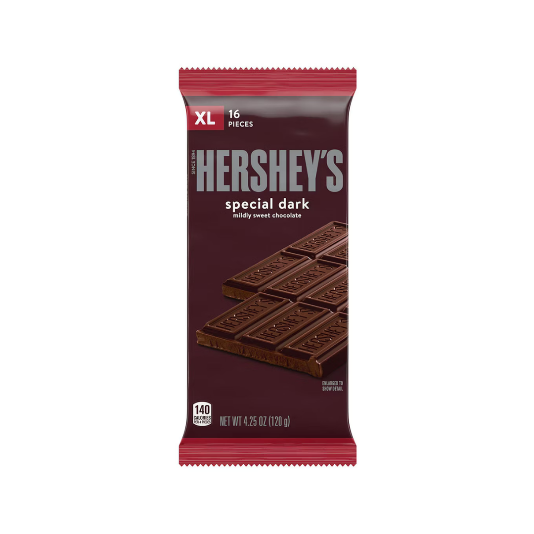 Barra de chocolate oscuro Hershey's Special Dark XL de 4.25oz.