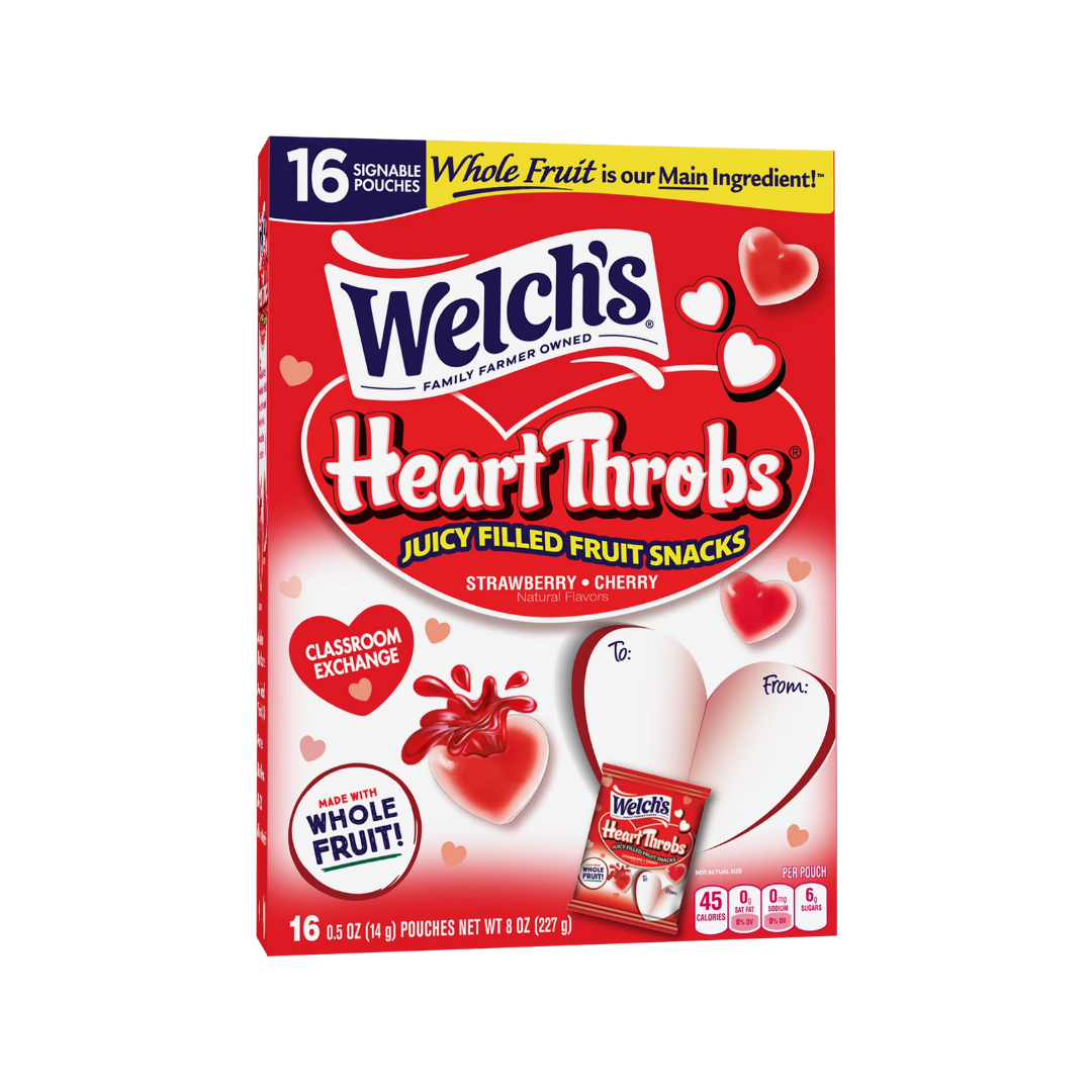 Welch's Juicefuls Heart Throbs gomitas rellenas de jugo 16 unidades.