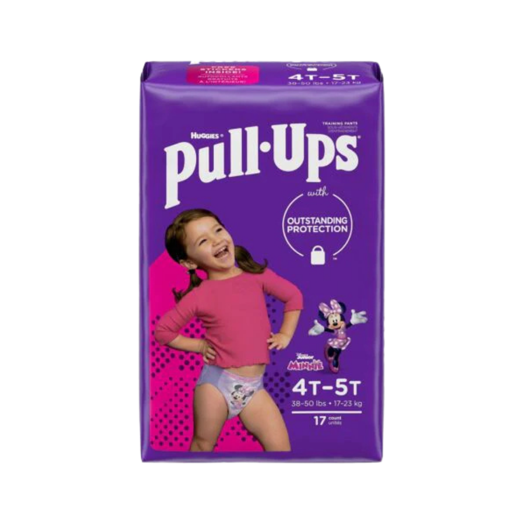 Pantalones de entrenamiento Huggies Pull-Ups niñas talla 4T-5T 17ct.