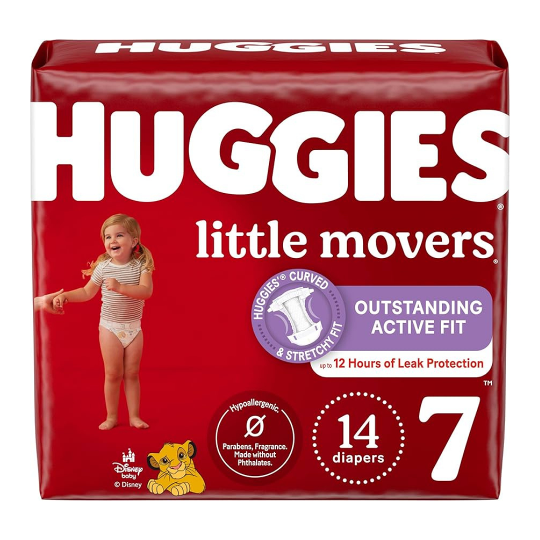 Pañales Huggies Little Movers Talla 7 paquete de 14 unidades