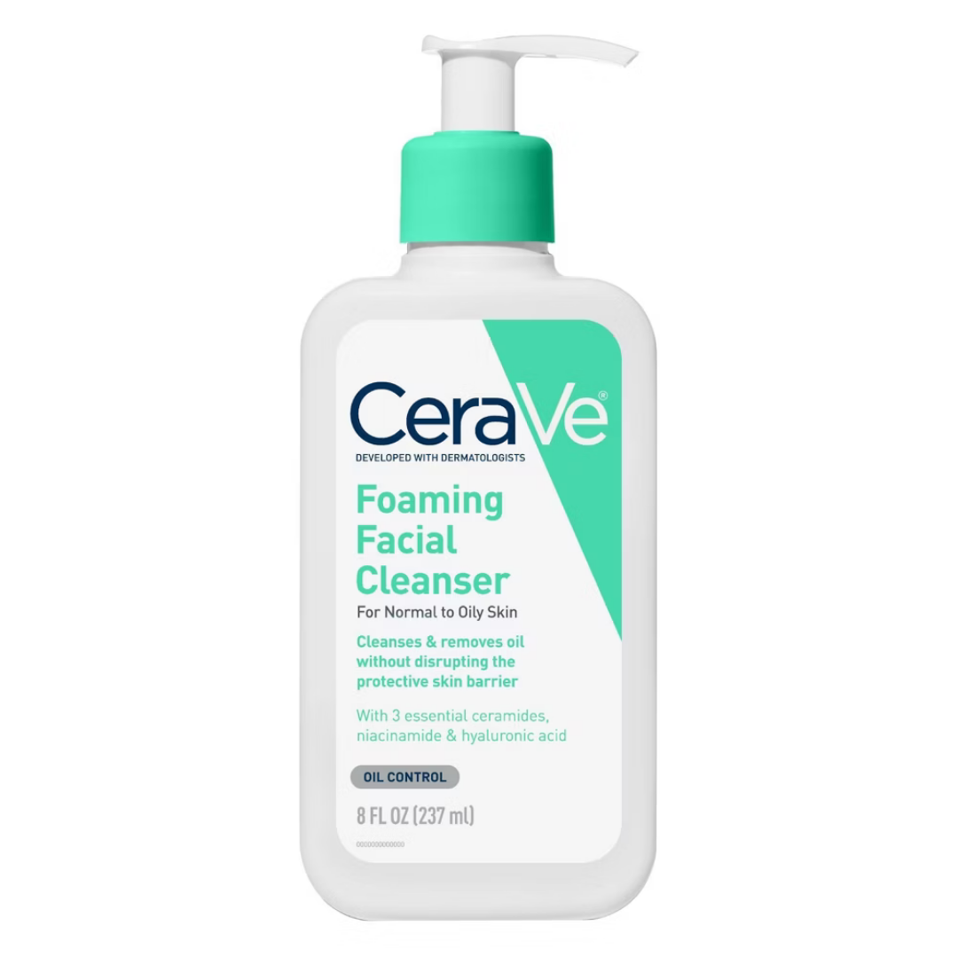 CeraVe Foaming Facial Cleanser limpiador espumoso para piel grasa 8oz