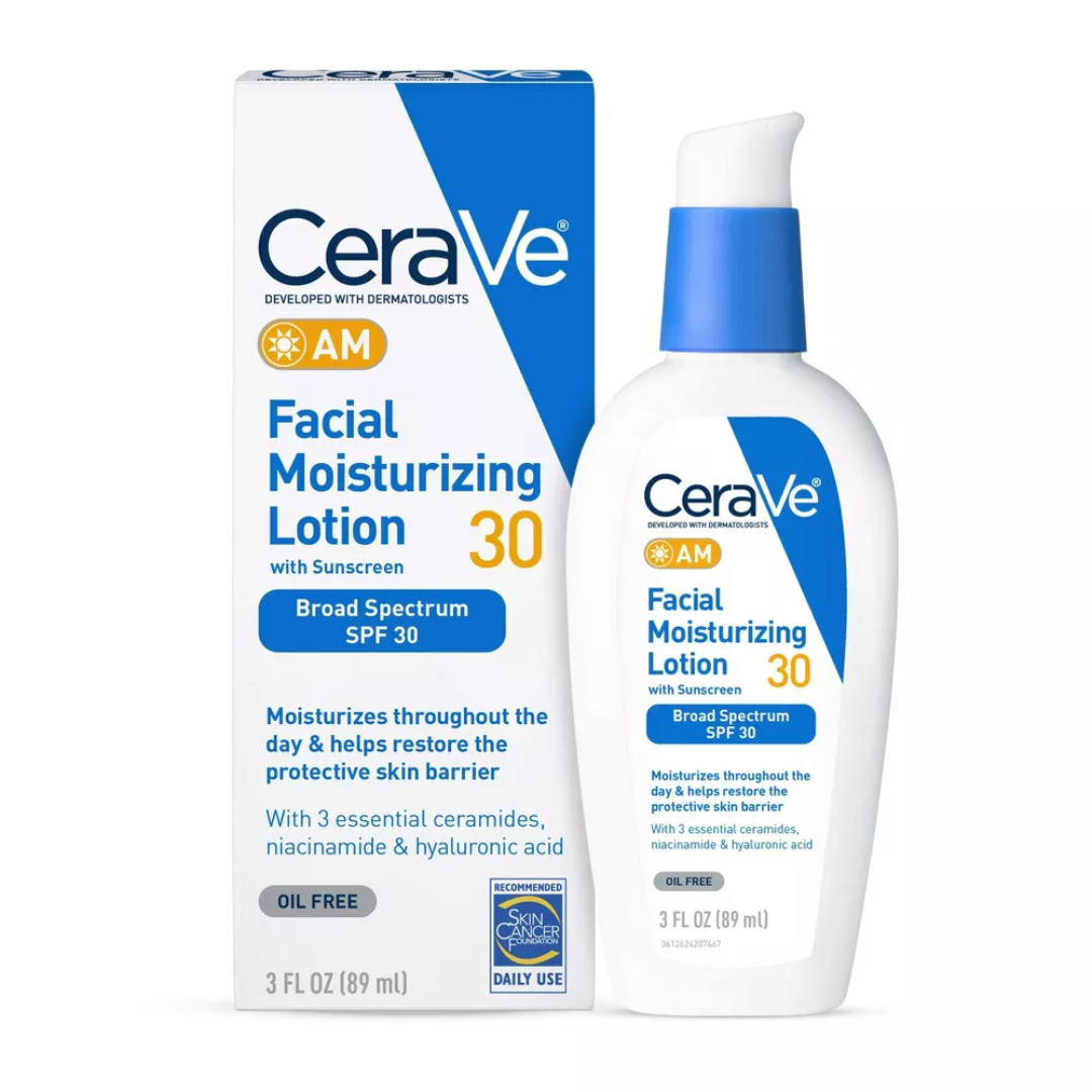 CeraVe loción facial AM con SPF 30 hidratante diaria