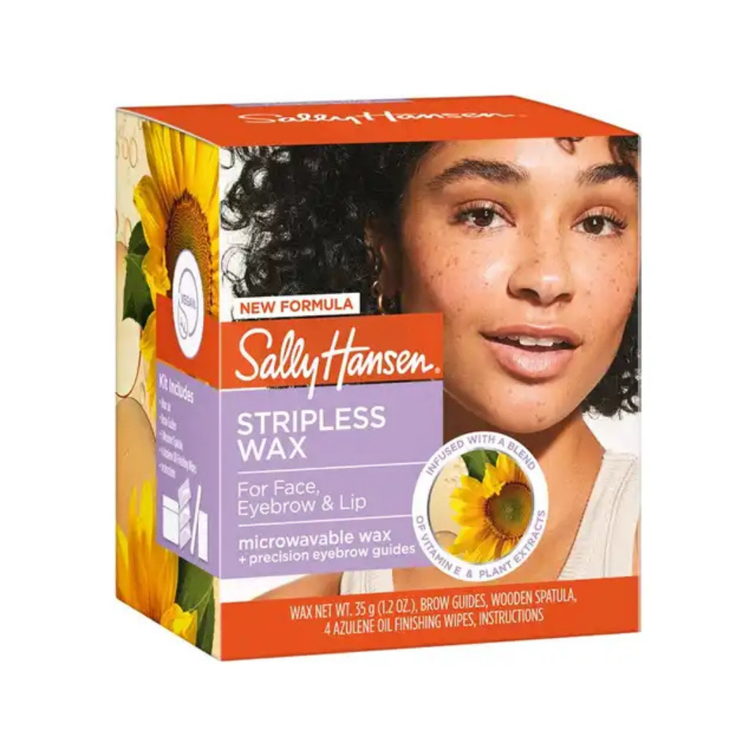Sally Hansen Stripless Wax Kit cera depilatoria rostro cejas 1.2oz