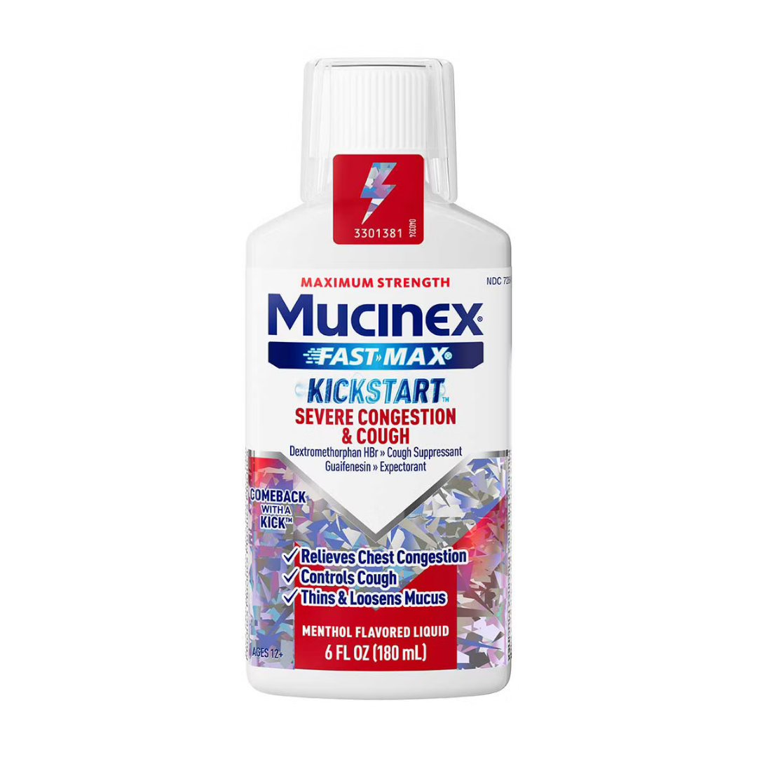 Mucinex Fast-Max Kickstart Severe Congestion Cough 6oz jarabe mentolado