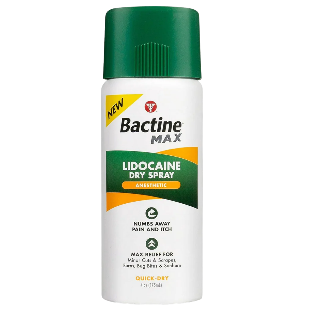 Bactine Max Lidocaine Spray 4oz alivio del dolor heridas menores