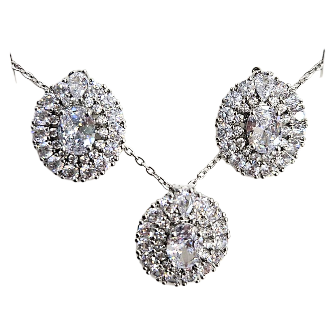 Floral & Gemstone Necklace and Earrings Set – Multiple Styles