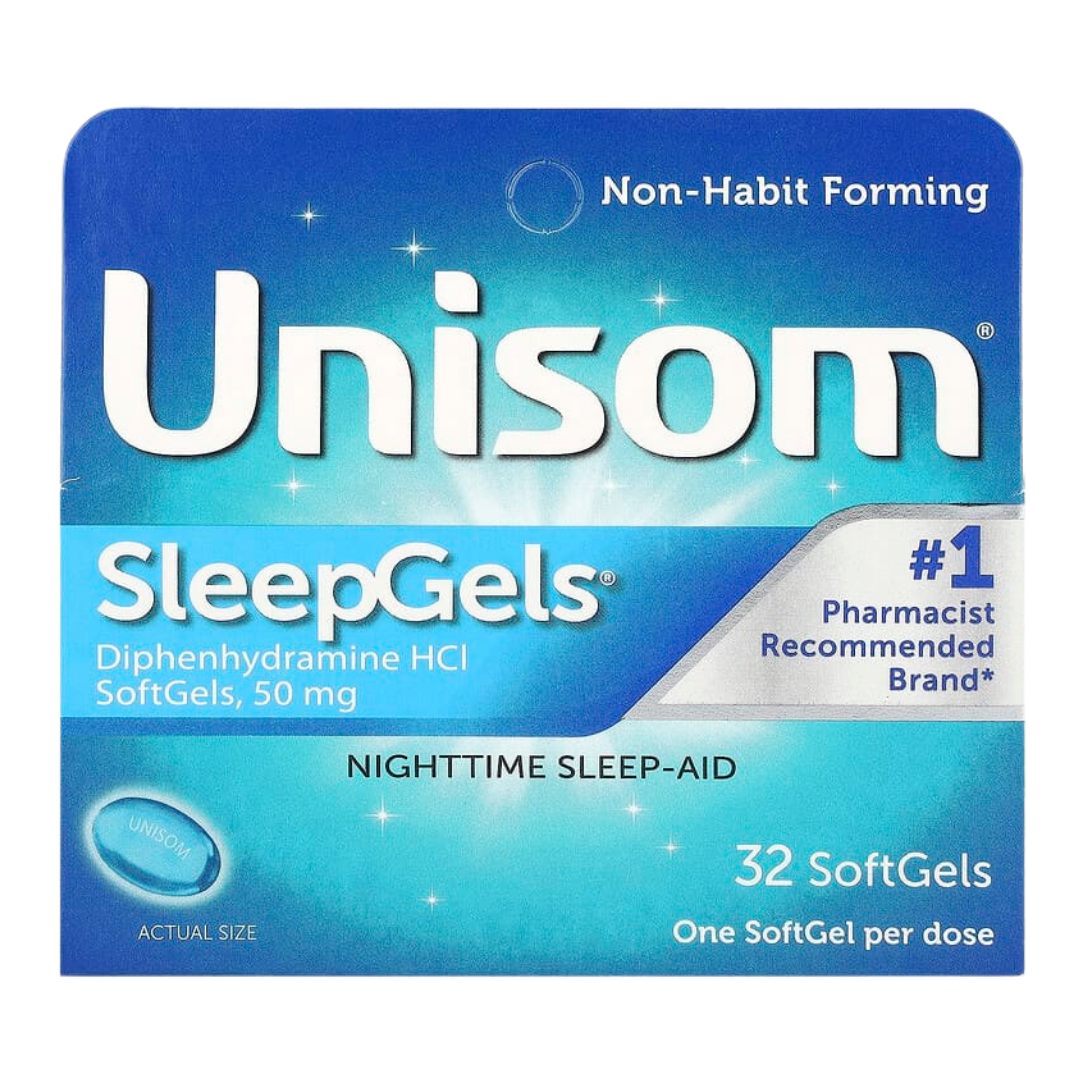 Cápsulas blandas Unisom SleepGels ayuda nocturna para dormir 32 unidades