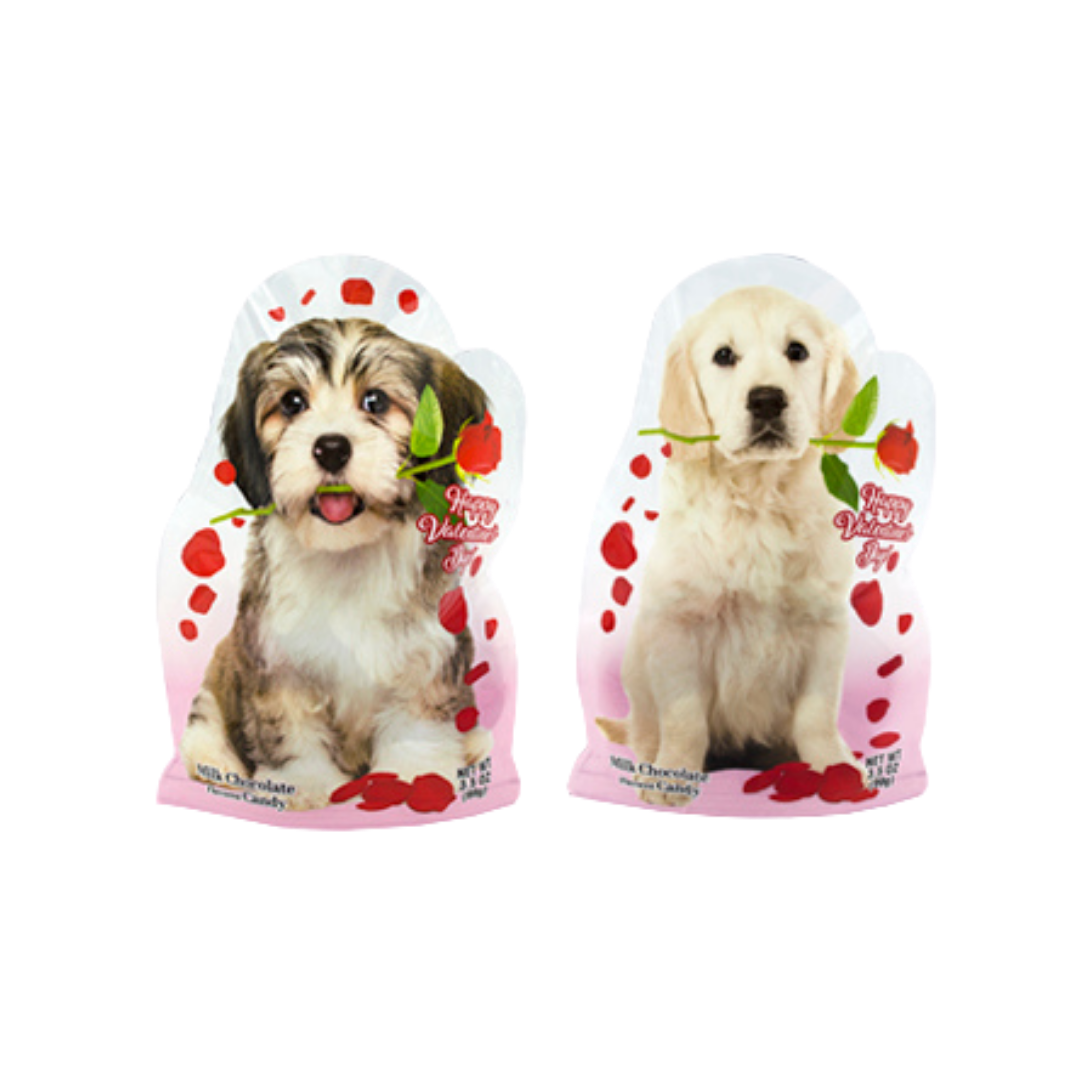 Figuras de chocolate en forma de cachorros R.M. Palmer San Valentín 3.5oz.