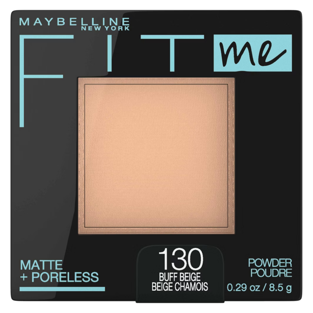 Maybelline Fit Me Matte Poreless Powder Buff Beige 130 0.29oz polvo beige