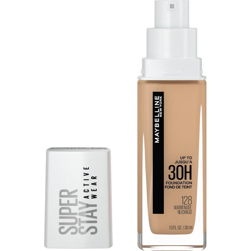 Maybelline Super Stay Full Coverage Liquid Foundation (128 Warm Nude, 1 fl oz)