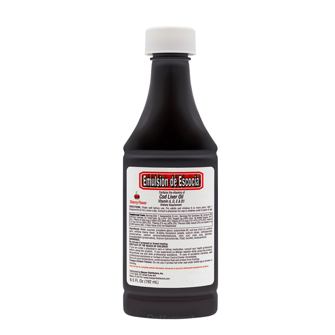 Emulsión de Scott aceite de hígado de bacalao sabor cereza 6.5oz