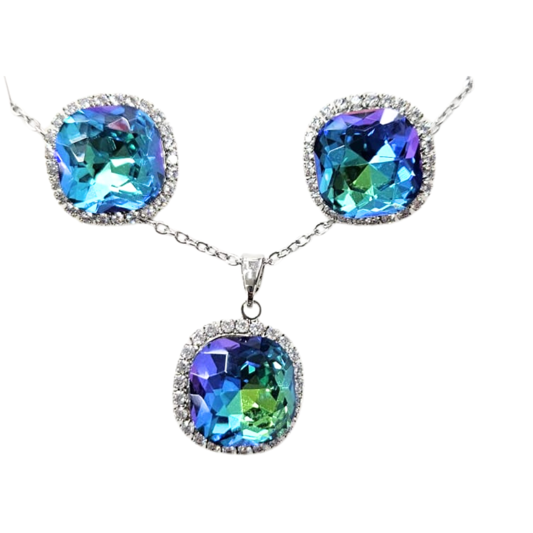 Floral & Gemstone Necklace and Earrings Set – Multiple Styles