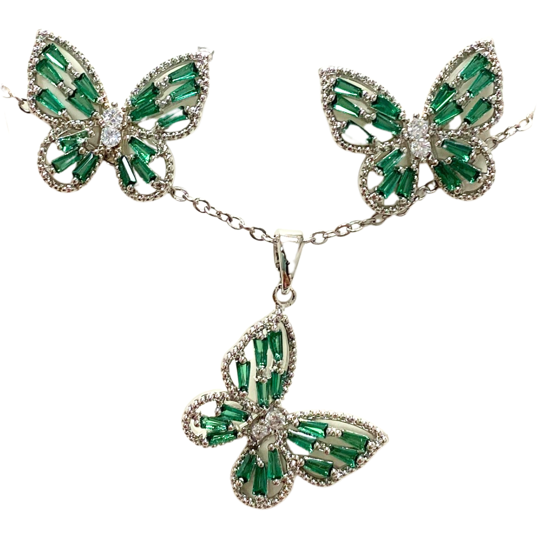 Floral & Gemstone Necklace and Earrings Set – Multiple Styles
