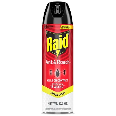 Raid Ant & Roach Spray Insect Killer - Lemon Scent - 17.5oz Raid – Farmacia Savia Puerto Rico
