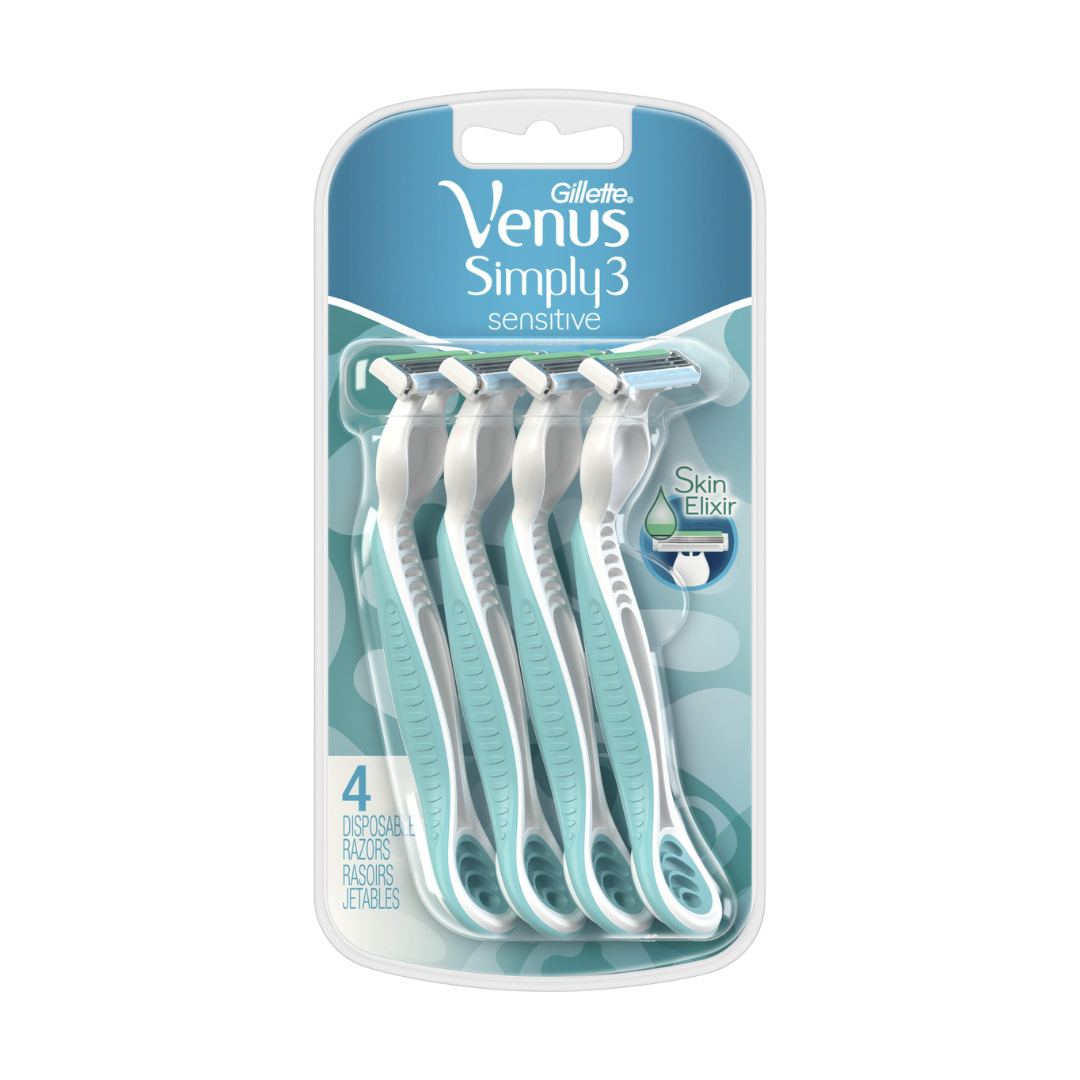 Máquinas de afeitar desechables Gillette Venus Simply 3 Sensitive 4 unidades