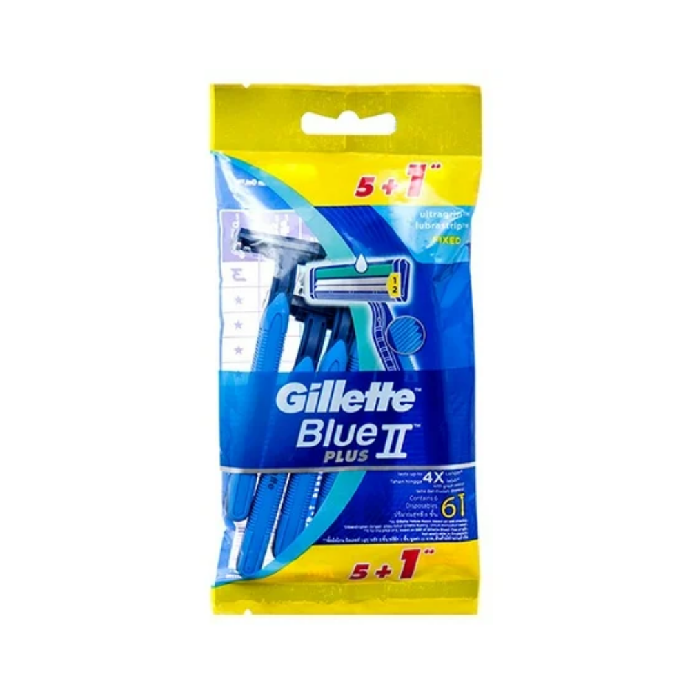 Gillette Blue Plus II Disposable Razors (6 ct)