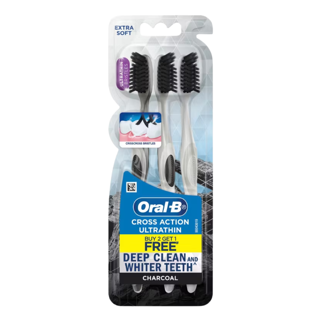 Cepillos dentales ORAL-B Extra Soft Charcoal 3 pack