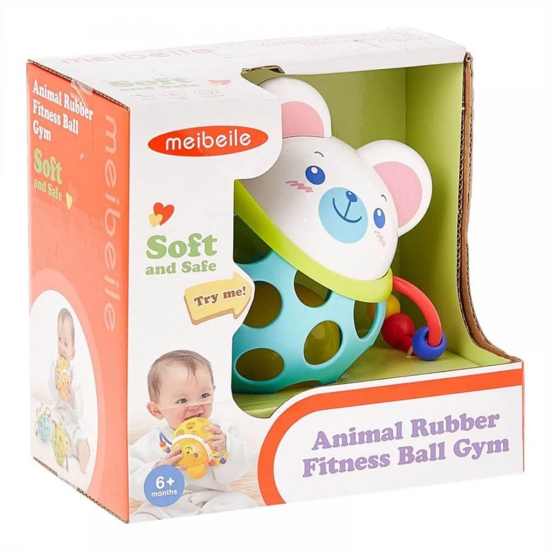 Meibeile Animal Rubber Fitness Ball sonajero bebé forma oso