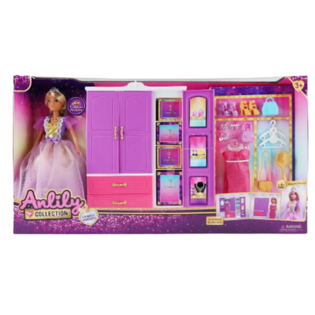 Anlily Magic Wardrobe Playset muñeca armario ropa accesorios