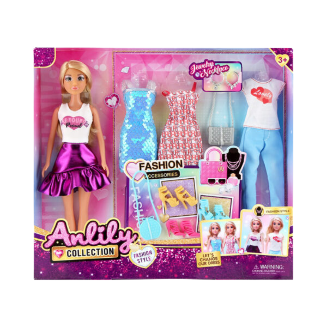 Anlily Fashion Style muñeca con ropa y accesorios de moda